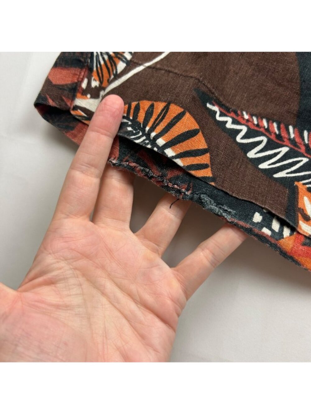 Cynthia Rowley Dark Palm Print Linen Lounge Pant L - Picture 7 of 8
